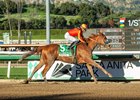 Usha and jockey Juan Hernandez win the Grade I $300,000 La Brea Stakes Sunday, December 28, 2025, opening day of the Santa Anita Park  meet.
Benoit Photo
