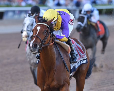 Grand Job wins the Inside Information Stakes at Gulfstream Park