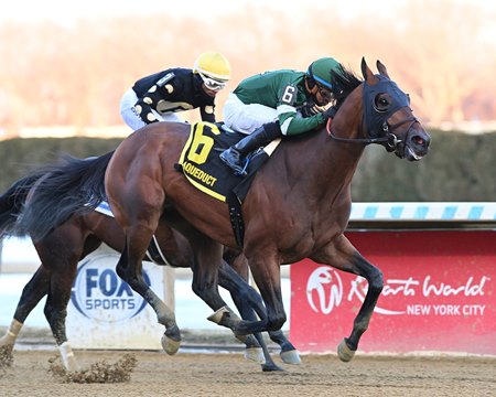 Iron Honor wins the Gotham Stakes at Aqueduct Racetrack