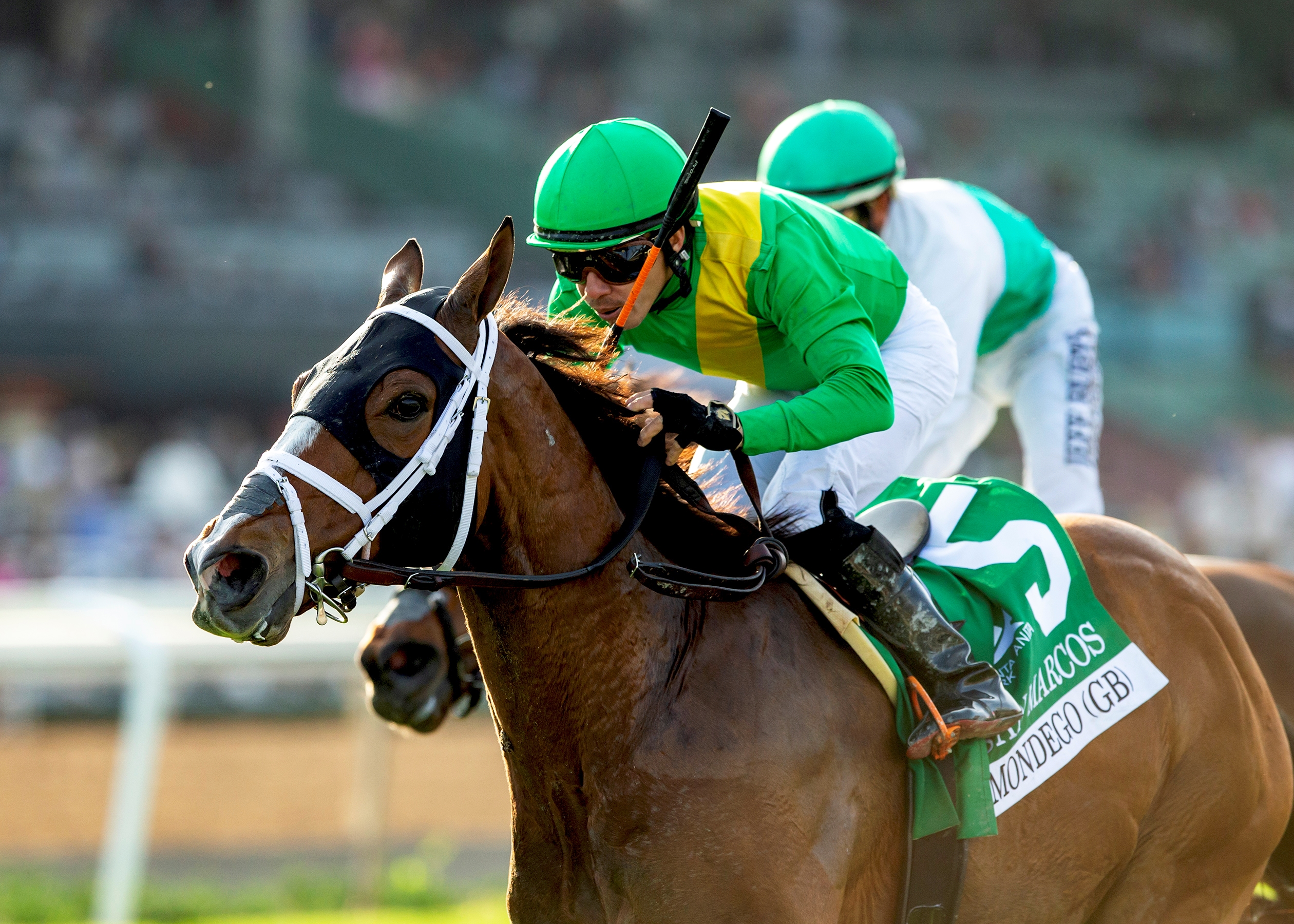 Mondego wins the San Marcos Stakes at Santa Anita Park