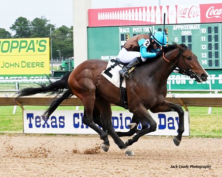 Shop Time wins the Jim's Orbit Stakes at Sam Houston Race Park