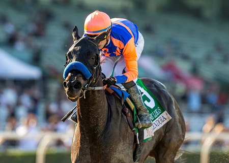 Splendora wins the D. Wayne Lukas Stakes at Santa Anita Park
