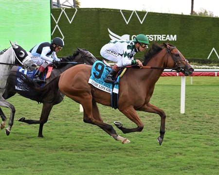 Lush Lips wins the Honey Fox Stakes at Gulfstream Park