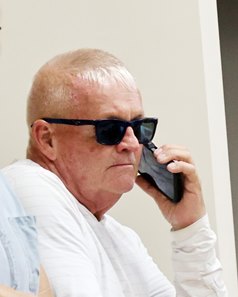 Tom McCrocklin, consignor of the Omaha Beach filly (Hip 74), who breezed a quarter-mile in :20 4/5