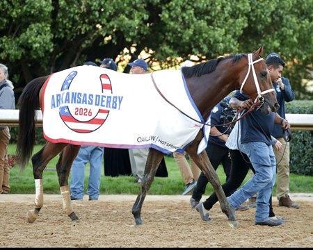 Renegade after winning the Arkansas Derby at Oaklawn Park