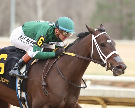 Eunomia wins the Sandy Bottom Stakes at Colonial Downs