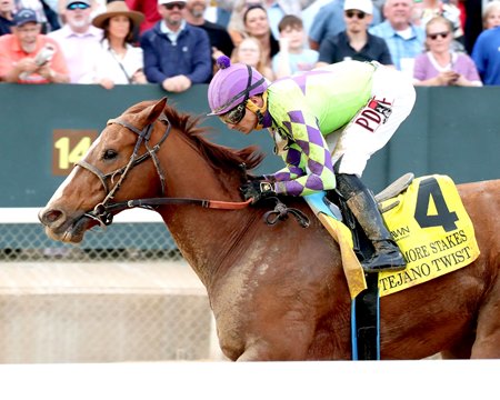 Tejano Twist wins the Whitmore Stakes at Oaklawn Park