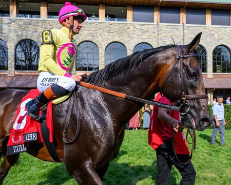 Zulu Kingdom after winning the Mile Stakes at Keeneland