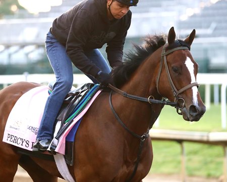 Percy's Bar prepares for the Kentucky Oaks April 27 at Churchill Downs