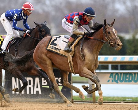 Always a Runner wins the Gazelle Stakes at Aqueduct Racetrack