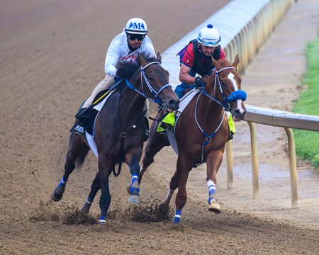 Right to Party (inside) trains at Churchill Downs