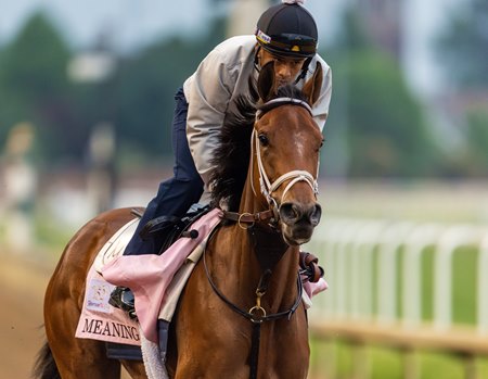 Meaning trains April 26 at Churchill Downs