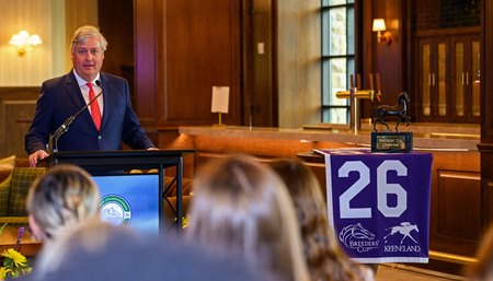 Breeders' Cup president and CEO Drew Fleming in the 1936 Room at Keeneland