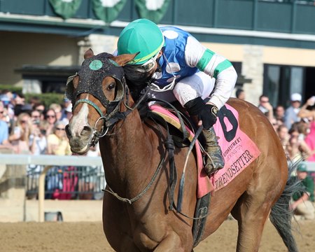 Trendsetter wins the Lexington Stakes at Keeneland