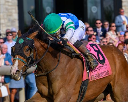 Trendsetter wins the Lexington Stakes at Keeneland
