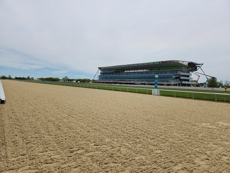 A view from the all-weather surface at the new Belmont Park