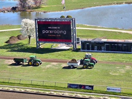 Turf course renovations at Parx Racing