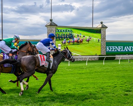 Racing during the spring meet at Keeneland