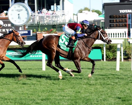 Cy Fair wins the Mamzelle Stakes at Churchill Downs