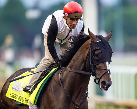 Chief Wallabee, under Junior Alvarado, during an April 20 workout at Churchill Downs
