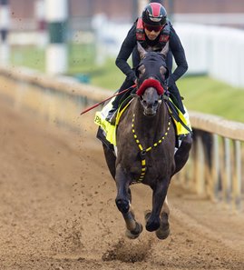 Edwin Maldonado breezes Pavlovian at Churchill Downs
