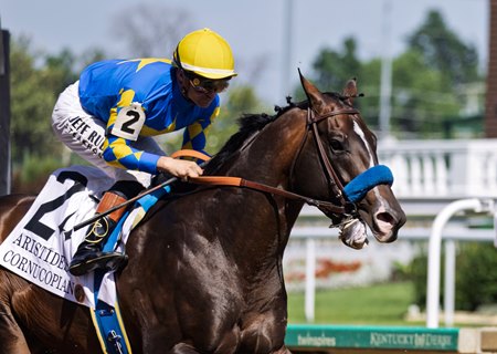 Cornucopian wins the Aristides Stakes at Churchill Downs