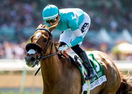 Thought Process wins the Gamely Stakes at Santa Anita Park
