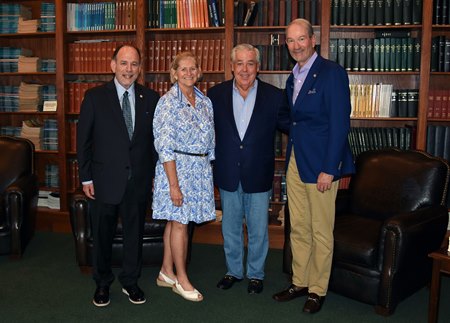 (L-R): Lonny Powell, Valerie Dailey, John Morgan, and George Isaacs during a meeting with the Florida Thoroughbred Breeders' and Owners' Association board