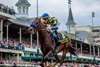 Crude Velocity with jockey Florent Geroux wins the Pat Day Mile at Churchill Downs in Louisville, Ky., on May 2, 2026.