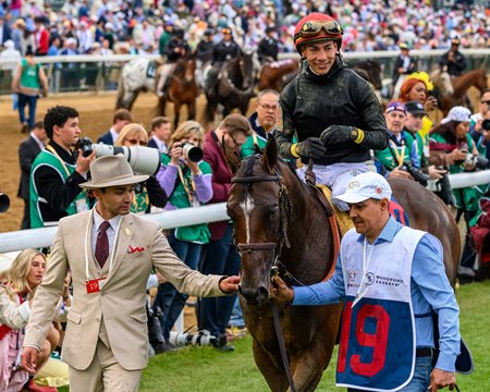 Golden Tempo after winning the Kentucky Derby at Churchill Downs