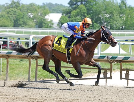 Obliteration wins the Chick Lang Stakes at Laurel Park
