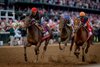 Golden Tempo with jockey Jose L. Ortiz wins the Kentucky Derby at Churchill Downs in Louisville, Ky., on May 2, 2026. Cherie DeVaux becomes the first female trainer to win the Kentucky Derby.