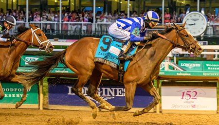 Always a Runner wins the Kentucky Oaks under the lights at Churchill Downs