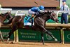 On Time Girl with Irad Ortiz Jr. wins the Eight Belles S. (Gr.2) for trainer Brad Cox and owner, Albaugh Family Stable.