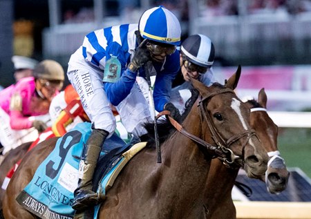 Always a Runner wins the Kentucky Oaks at Churchill Downs