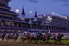 Explora leads the field into the first turn of the 152nd Kentucky Oaks.
