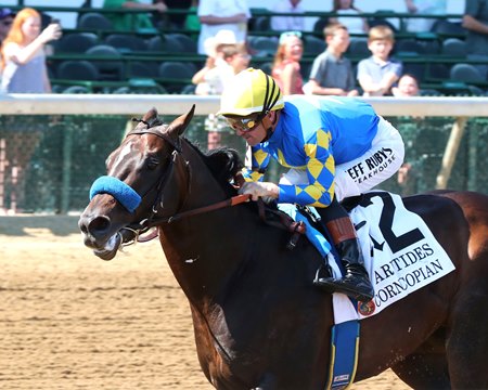 Cornucopian wins the Aristides Stakes at Churchill Downs