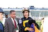 Jockey Paco Lopez weights out after guiding Napoleon Solo to win the $2,000,000 Grade I Preakness Stakes at Laurel Racecourse on Saturday May 16, 2026. Photo By Bill Denver/EQUI-PHOTO