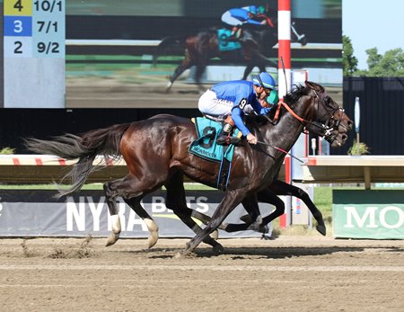 East Avenue prevails in the Salvator Mile Stakes at Monmouth Park