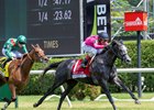 Classic Q with John Velazquez wins the Just a Game (G1) at Saratoga in Saratoga Springs, N.Y., on June 6, 2026. 