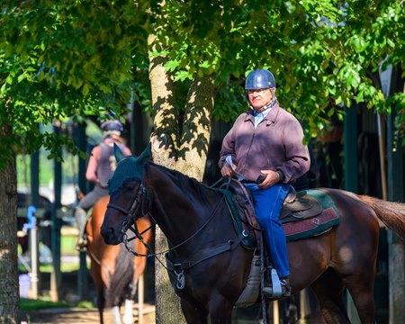 Bill Mott at Saratoga Race Course