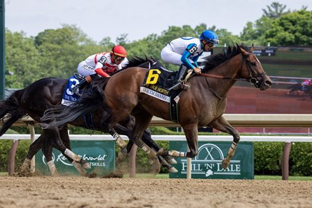 Book'em Danno wins the True North Stakes at Saratoga Race Course