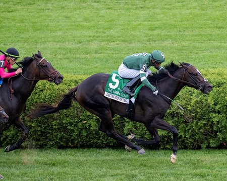 Deterministic wins the Manhattan Stakes at Saratoga Race Course