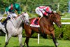 Portfolio Duration with Flavien Prat wins the New York (G1T)  at Saratoga in Saratoga Springs, N.Y., on June 5, 2026. 