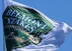 Belmont Stakes flag flying. 
Mi Bago with Jose Ortiz wins the Kingston on turf  in Saratoga Springs, N.Y., on June 3, 2026. 
