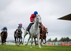 Estrange and Danny Tudhope winning the Pretty Polly Stakes Gr.1.
The Curragh.
Photo: Patrick McCann/Racing Post
27.06.2026