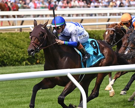 West End Kid wins the Pennine Ridge Stakes at Saratoga Race Course