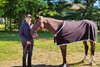 Enrique Miranda with Golden Tempo at Cherie DeVaux's barn on Tuesday, June 2, 2026 at Saratoga Race Course