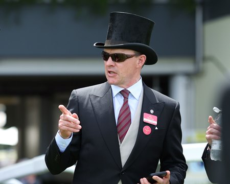 Trainer Aidan O'Brien at Ascot Racecourse