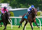 Midstretch West End Kid on the lead. West End Kid with Tyler Gaffalione wins the Pennine Ridge (G3T)  in Saratoga Springs, N.Y., on June 4, 2026. 
